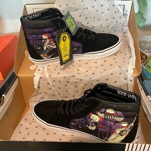 NWOT Vans x Disney Nightmare Before Christmas High-Tops - GLOWS IN THE DARK